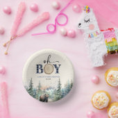 Oh Boy Lumberjack Woodland Forest Beer Baby shower Papieren Kommen (Feest)