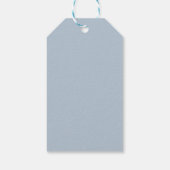 Oh Boy minimalistisch modern Baby shower dank je Cadeaulabel (Achterkant)