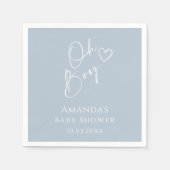 Oh Boy minimalistisch modern Baby shower Servet (Voorkant)