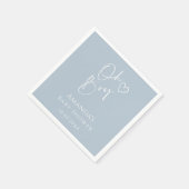 Oh Boy minimalistisch modern Baby shower Servet (Hoek)