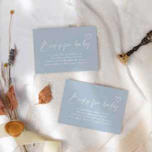 Oh Boy minimalistische Baby shower boeken voor Bab Informatiekaartje