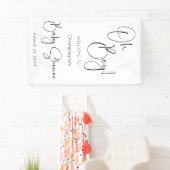 Oh Boy Modern Script Baby shower Spandoek (Insitu)