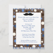 Oh Boy Mustache Baby shower Kaart (Achterkant)