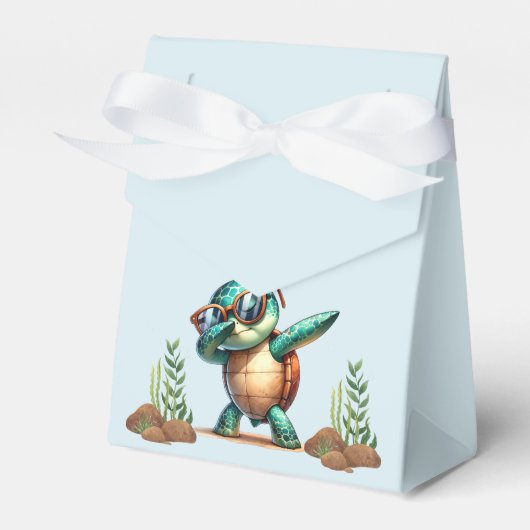 Oh boy onder het Zee Turtle Party Bedankdoosjes (Voorkant Zijde)