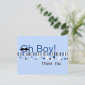 Oh Boy Points et Rayures Carte de Remerciement (Debout devant)