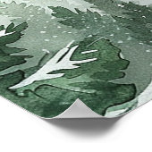 Oh Boy Rustic Pine Forest Baby shower Affiche de b (Coin)