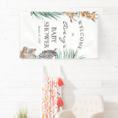 Oh Boy Safari Animaux Bannière Affiche de bienvenu (En situation)