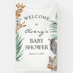 Oh Boy Safari Animaux Bannière Affiche de bienvenu