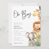 Oh Boy Safari Baby shower Invitation (Devant)