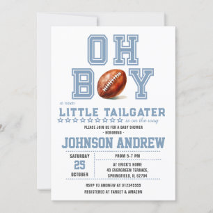 Oh Boy Sports Minimalistisch Football Baby shower Kaart