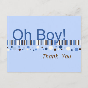 Oh Boy Stippen and Stripes Dank U Briefkaart