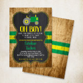 Oh Boy Tractor Baby shower carte d'invitation