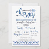 Oh Boy Tribal Baby shower Invitation (Devant)