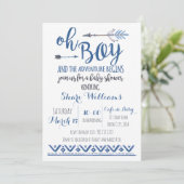 Oh Boy Tribal Baby shower Invitation -CUSTOM (Debout devant)