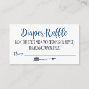 Oh Boy Tribal Diaper Raffle Tickets Informatiekaartje