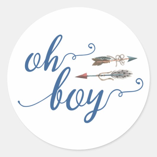 Oh Boy Tribal Sticker (Voorkant)