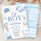 Oh Boy Under The Sea Ocean Baby Shower Invitation