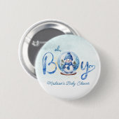 Oh Boy Winter Thema Baby shower Button (Voorkant /achterkant)