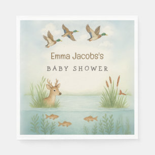 Oh boy! Woodland Baby shower Napkins Servet