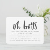 Oh boys twin baby shower uitnodiging (Staand voorkant)