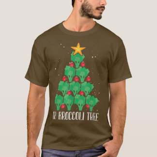 Oh Broccoli Boom Vegetarian Xmas Vegan Merry Chris T-shirt