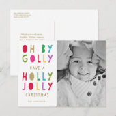 Oh By Golly | Carte postale pour fêtes annuelles (Devant / Derrière)