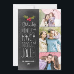 Oh By Golly Holiday Carte photo<br><div class="desc">Célébrez la saison avec cette carte de vacances moderne et élégante de Berry Berry Sweet. Visitez WWW.BERRYBERRYSWEET.COM pour découvrir nos collections de vacances élégantes.</div>