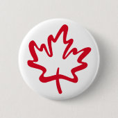Oh Canada! Dag Big Red Maple Leaf Ronde Button 5,7 Cm (Voorkant)