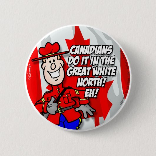 Oh Canada EH! Ronde Button 5,7 Cm (Voorkant)