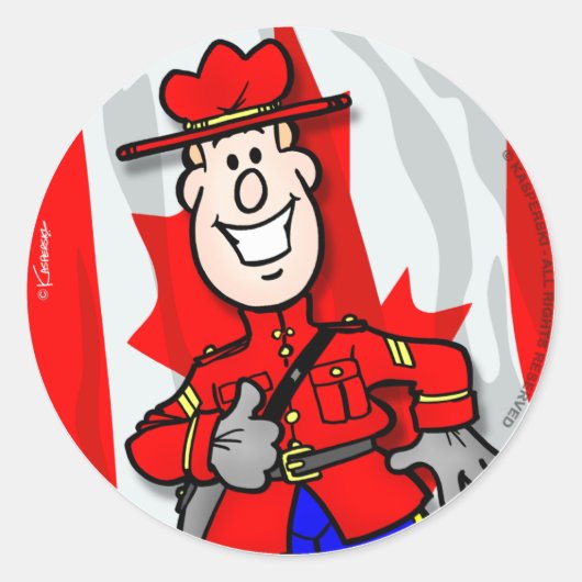 Oh Canada EH! Ronde Sticker (Voorkant)