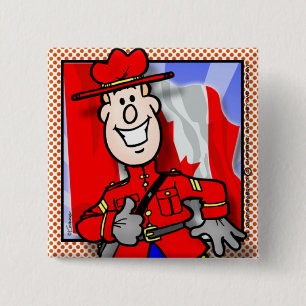 Oh Canada EH! Vierkante Button 5,1 Cm