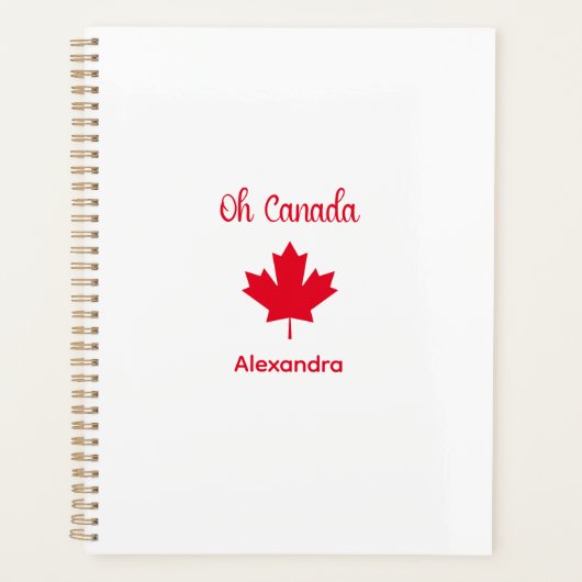 Oh Canada | Elégante feuille d'érable rouge (Devant)