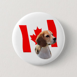 Oh Canada... en Beagles. Ronde Button 5,7 Cm