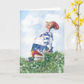 Oh carte pour notes heureux de jour (Fleur jaune)