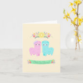 Oh ! cartes de lama de La (Fleur jaune)