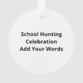 Oh Cerf 100 Jours D'École Célébration de Chasse au (dos)