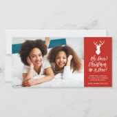 Oh, cerf! | Carte de vœux photo de Noël (Devant)