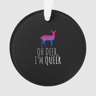 Oh Cerf Drôle Fierté Bisexuelle Gay Ornement en Ac