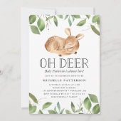 Oh Cerf | Invitation à une Baby Shower (Devant)