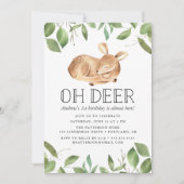 Oh Cerf | Invitation pour une fête d'anniversaire (Devant)