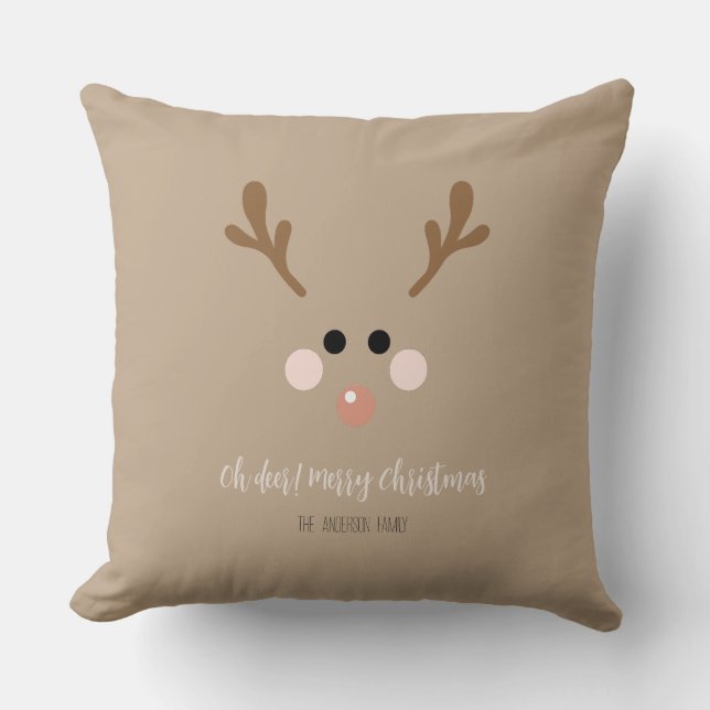 Oh cerf ! Joyeux Oreiller de Noël (Recto)
