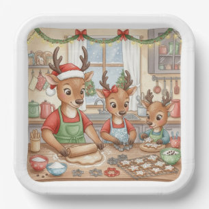 Oh cerf, Noël est arrivé ! Assiettes en papier