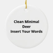 Oh Cerf Propre Minimal Voir Ornement (Dos)