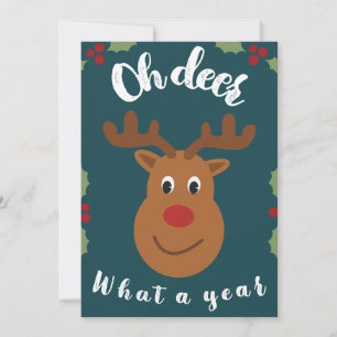 Oh Cerf Quelle Année Carte Animaux De Noël Non Pho