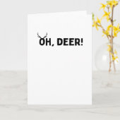 Oh Cerf Simple Esthétique Carte de Vœux Pliée (Fleur jaune)