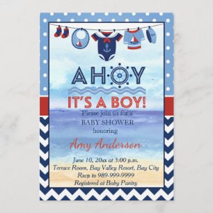 Oh c'est une invitation de baby shower de garçon