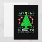 Oh Chemicus Boom Kerstmis Chemicusboom Scheikunde Feestdagenkaart (Voorkant / Achterkant)