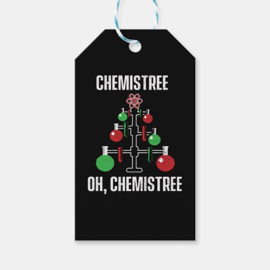Oh Chemist Tree Chemistree Pun Science Cadeaulabel (Voorkant)