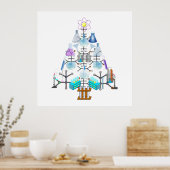 Oh Chemist Tree, Oh kerstboom Poster (Keuken)