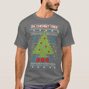 Oh Chemist Tree Ugly Kerstmis T-shirt